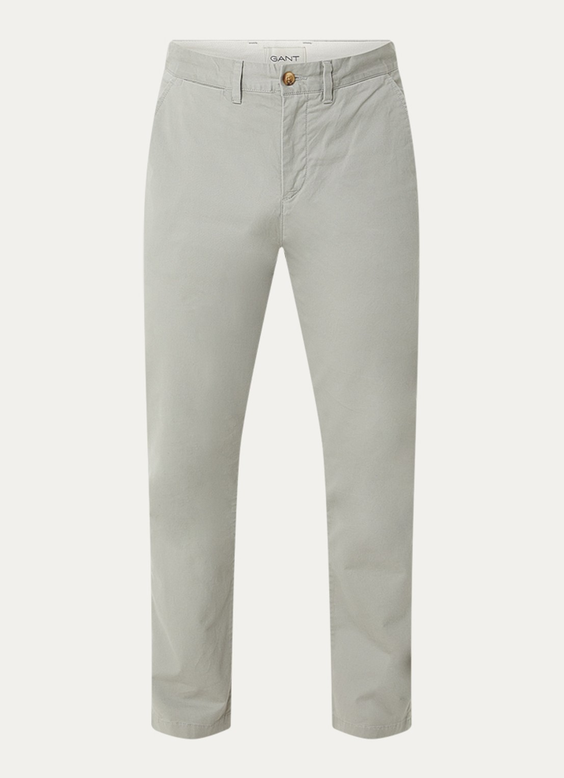 Gant Regular fit chino met steekzakken - voorkant 2 lichtgrijs