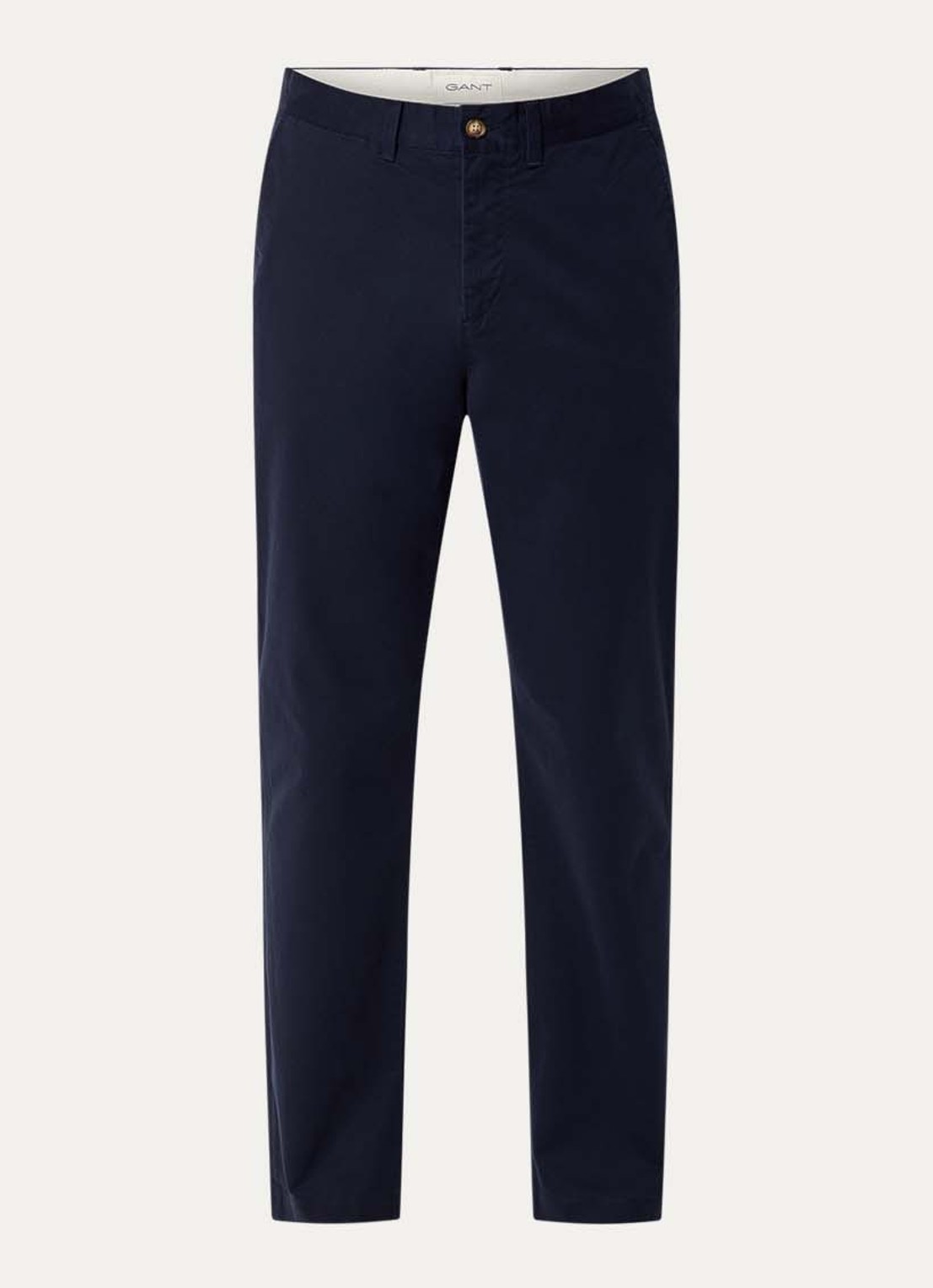 Gant Regular fit chino met steekzakken - voorkant donkerblauw