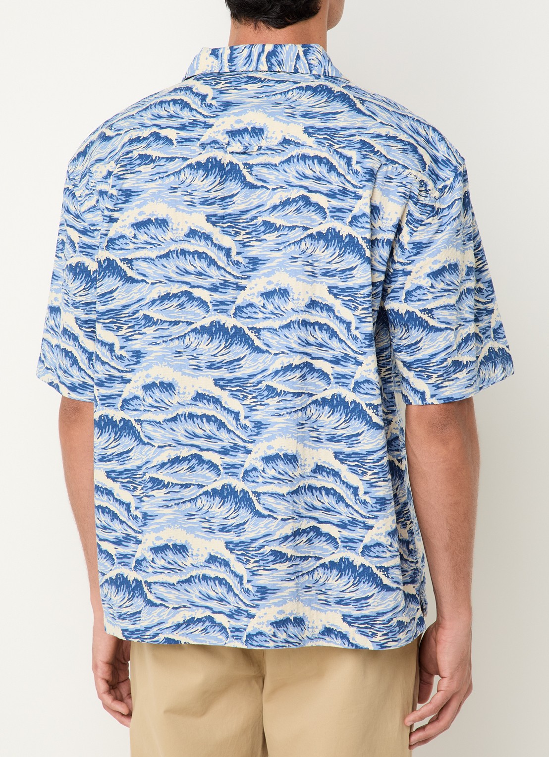 Gant Regular fit overhemd met print - achterkant lichtblauw