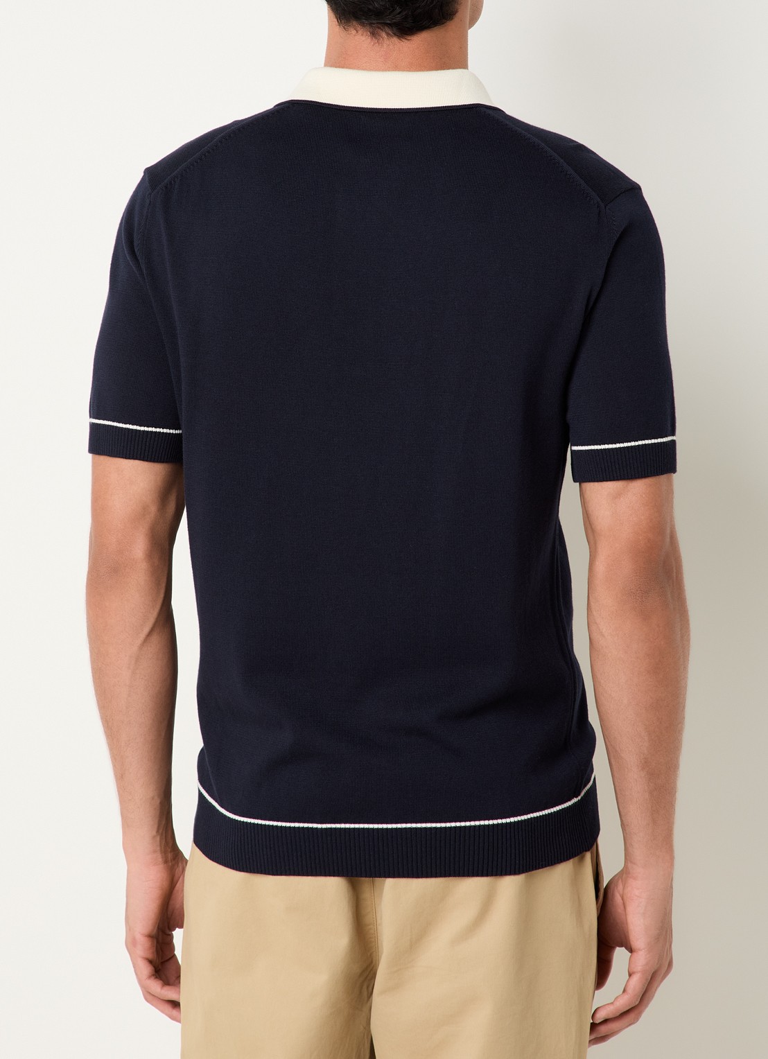 Gant Regular fit polo met logo - achterkant donkerblauw