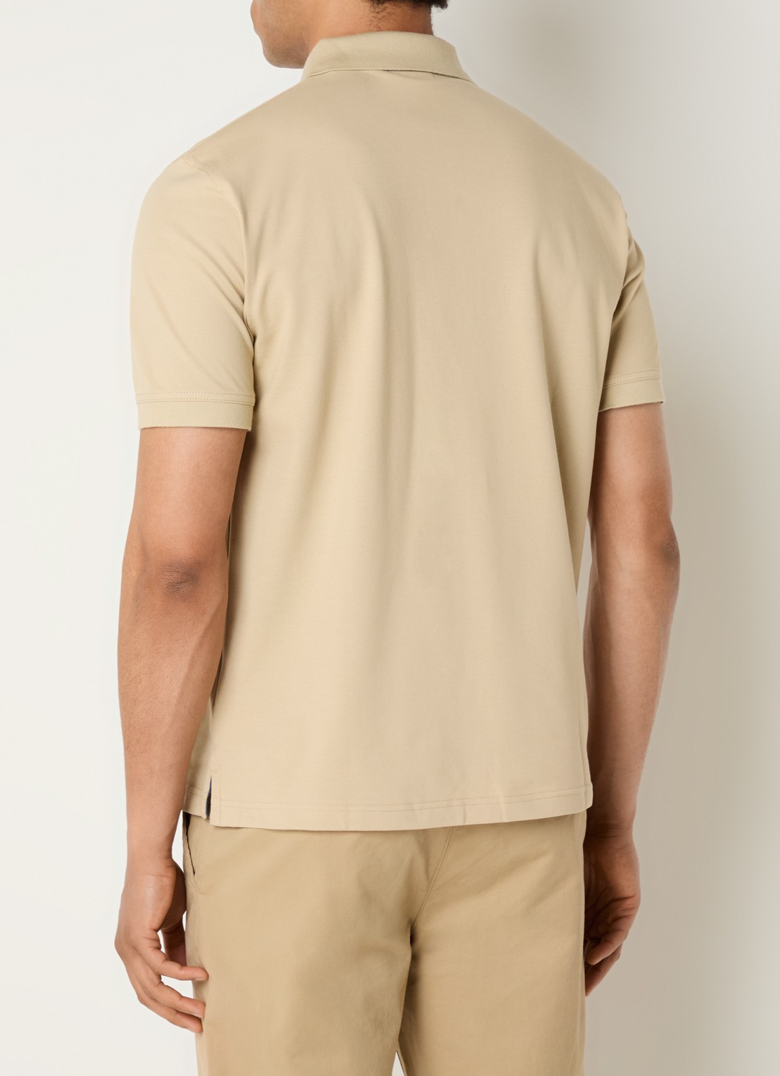 Gant Regular fit polo met logoborduring - achterkant beige