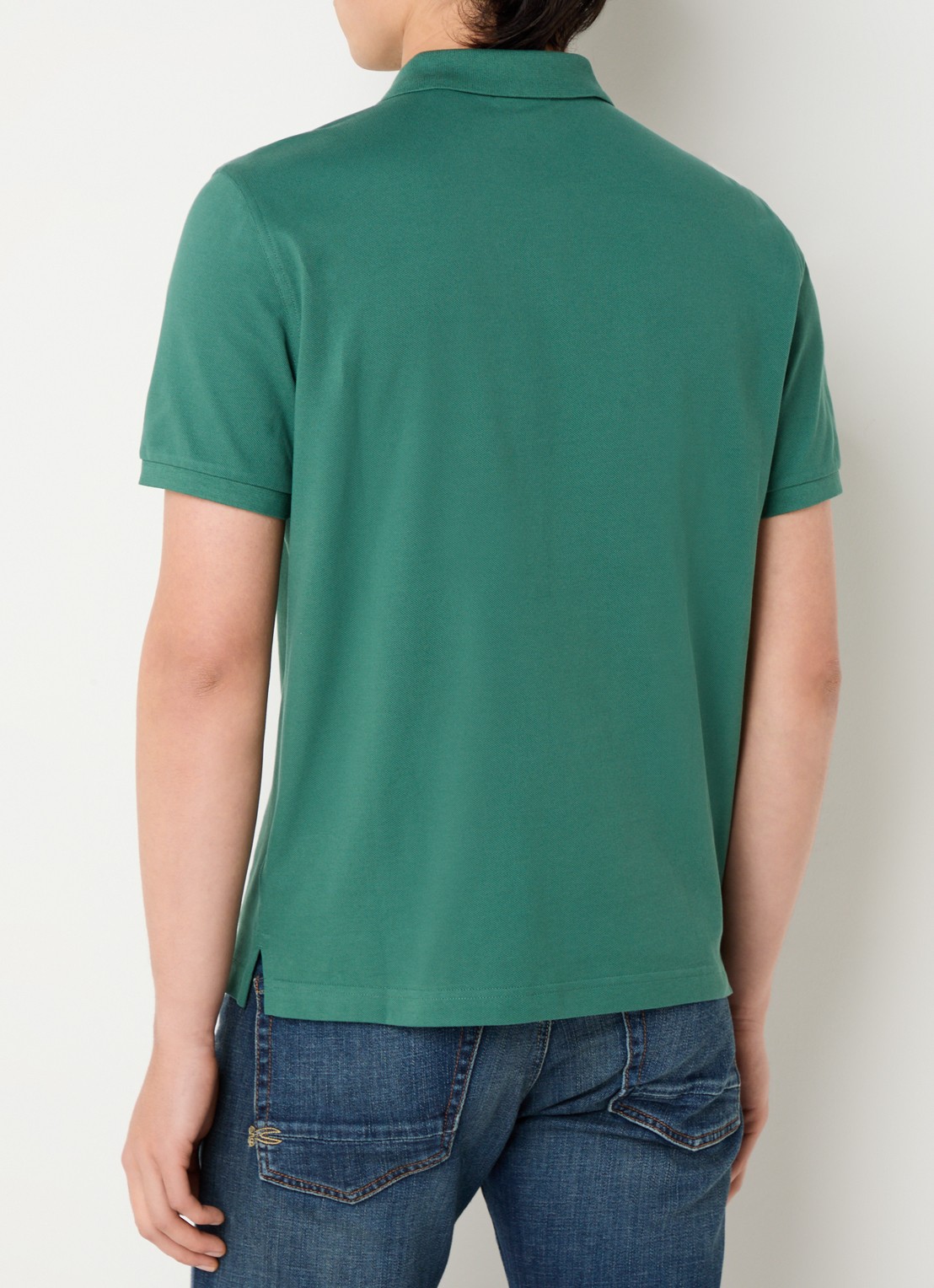 Gant Regular fit polo van piqué katoen met logo - achterkant 4 groen