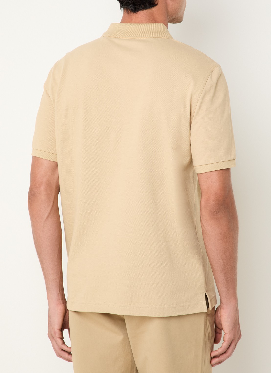 Gant Regular fit polo van piqué katoen met logo - achterkant beige