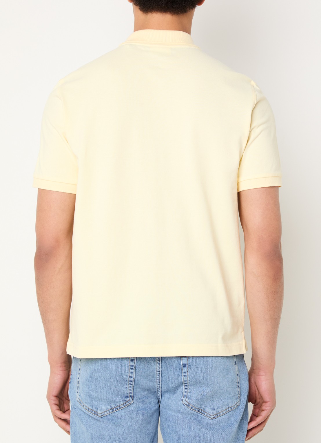Gant Regular fit polo van piqué katoen met logo - achterkant 3 lichtgeel