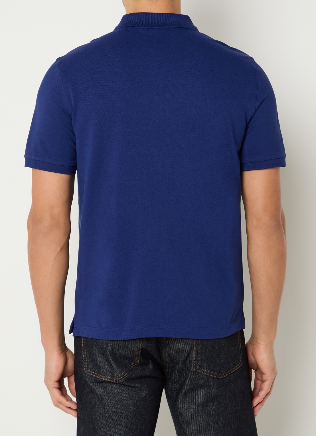 Gant Regular fit polo van piqué katoen met logo - achterkant 2 donkerblauw