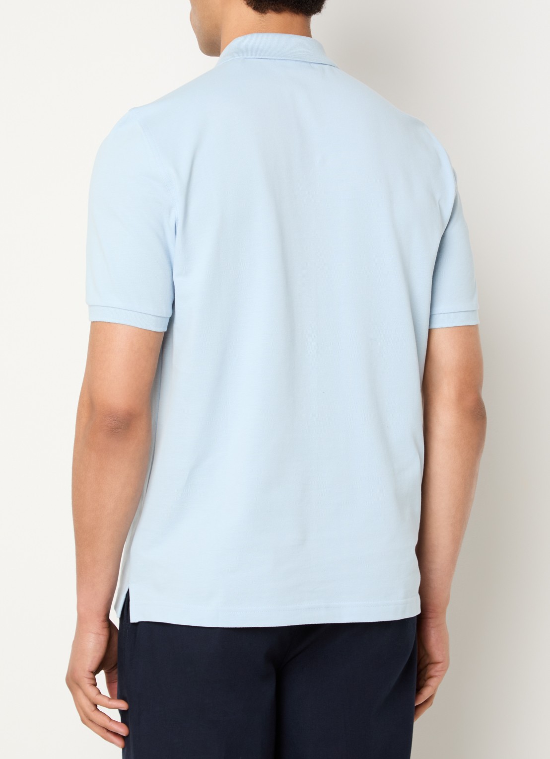 Gant Regular fit polo van piqué katoen met logo - achterkant 4 lichtblauw