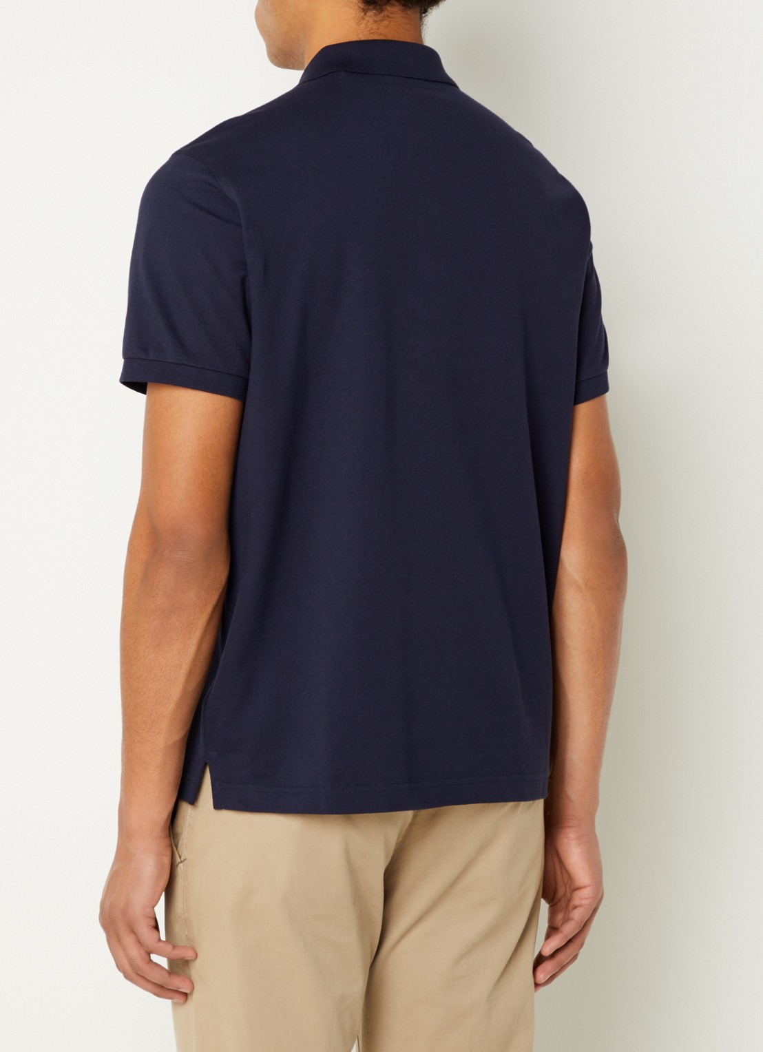 Gant Regular fit polo van piqué katoen met logo - achterkant donkerblauw