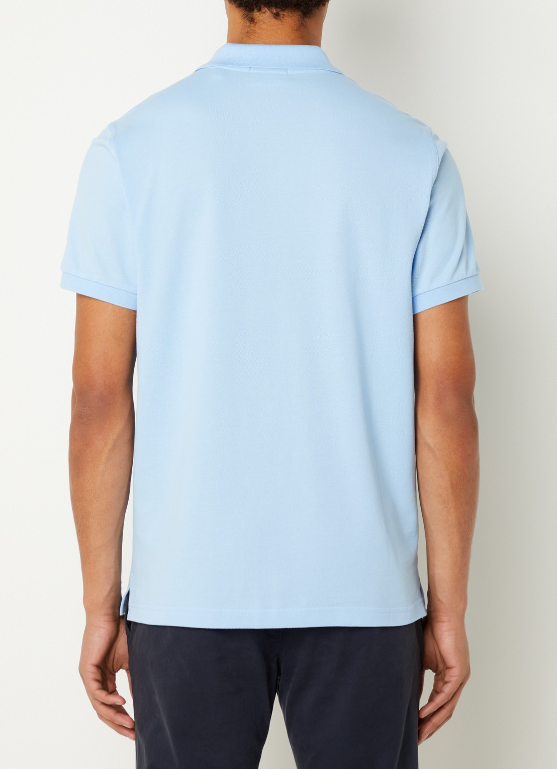 Gant Regular fit polo van piqué katoen met logo - achterkant 4 lichtblauw