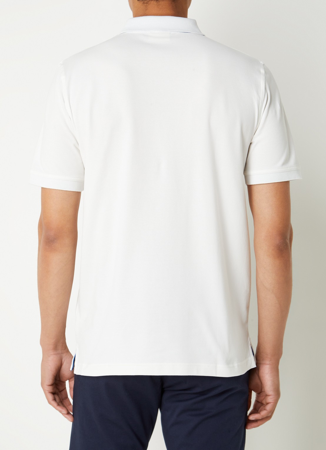 Gant Regular fit polo van piqué katoen met logoborduring - achterkant gebroken wit
