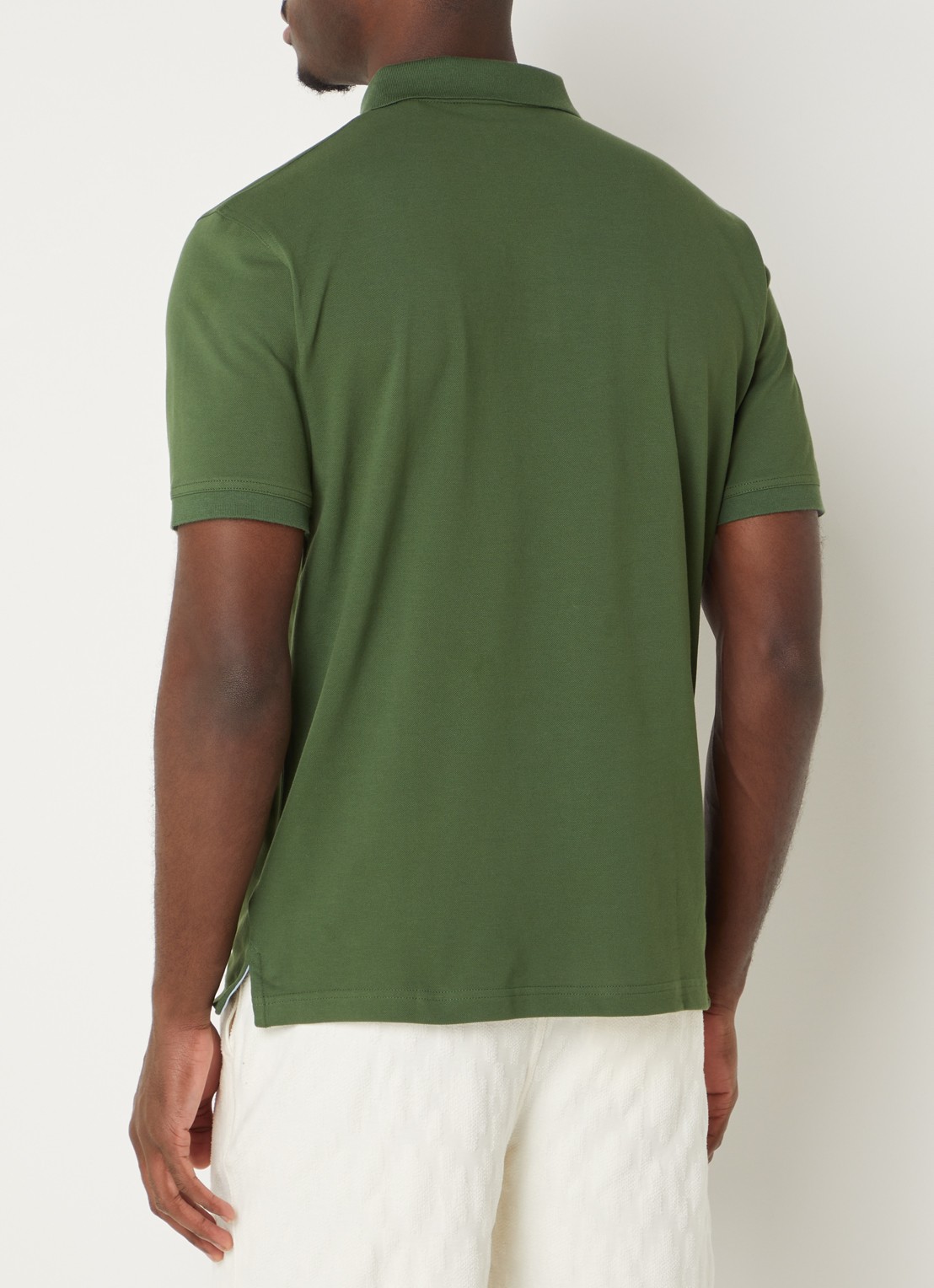Gant Regular fit polo van piqué katoen met logoborduring - achterkant 4 legergroen