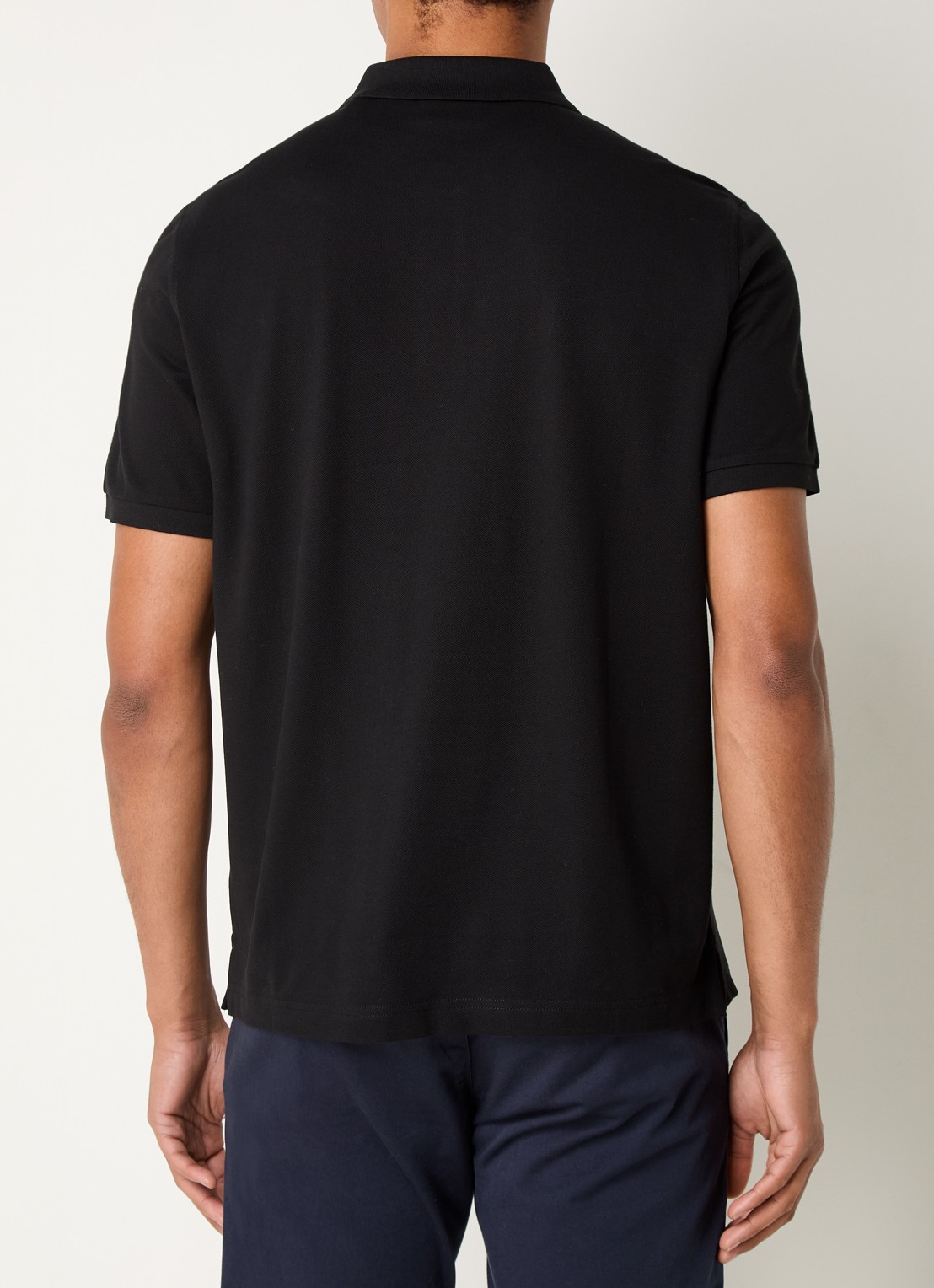 Gant Regular fit polo van piqué katoen met logoborduring - achterkant zwart