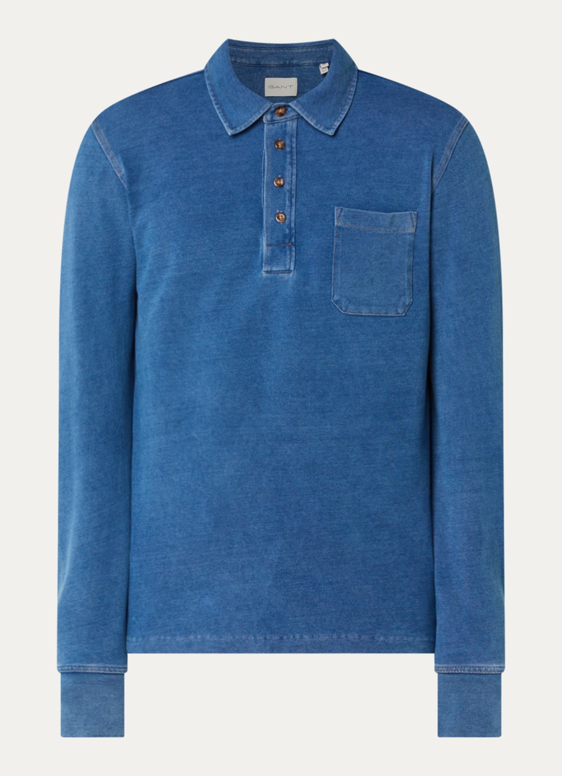 Gant Rugger trui met logo - voorkant indigo