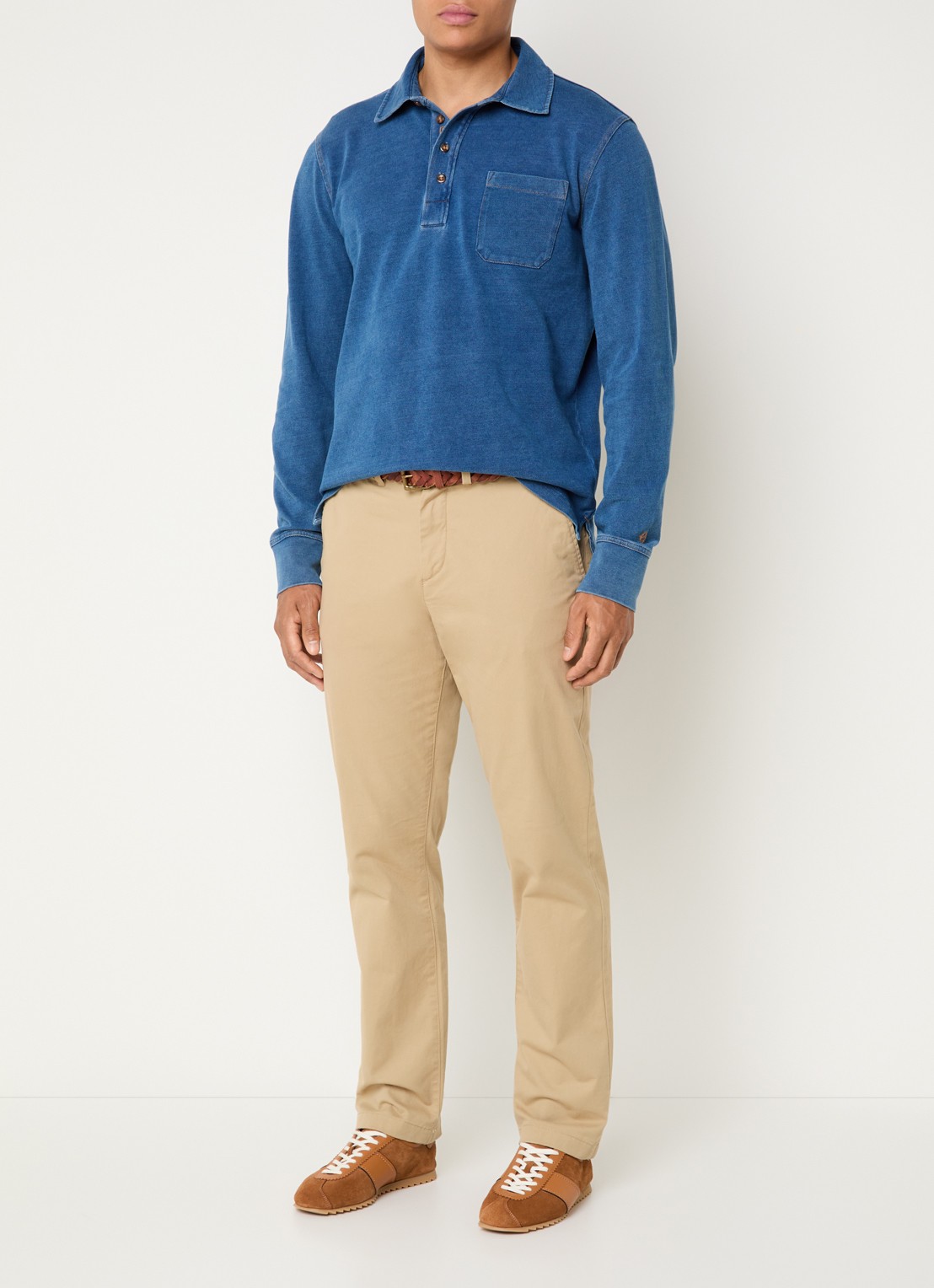 Gant Rugger trui met logo - voorkant 2 indigo