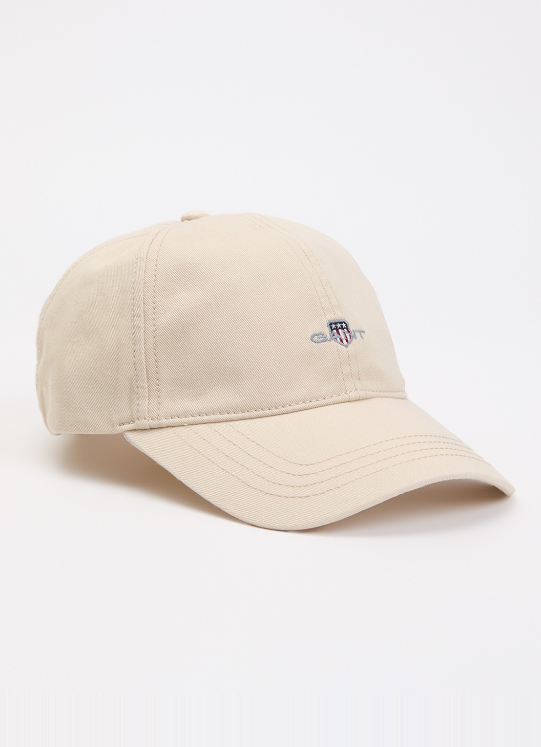 Gant Shield pet met logoborduring - voorkant beige