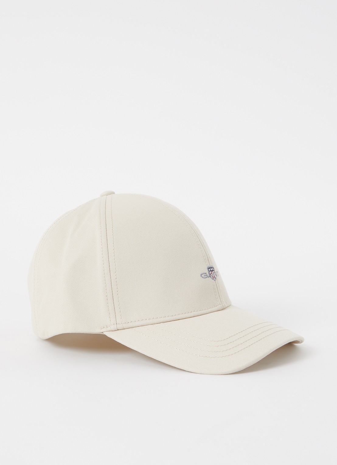 Gant Shield pet met logoborduring - voorkant beige