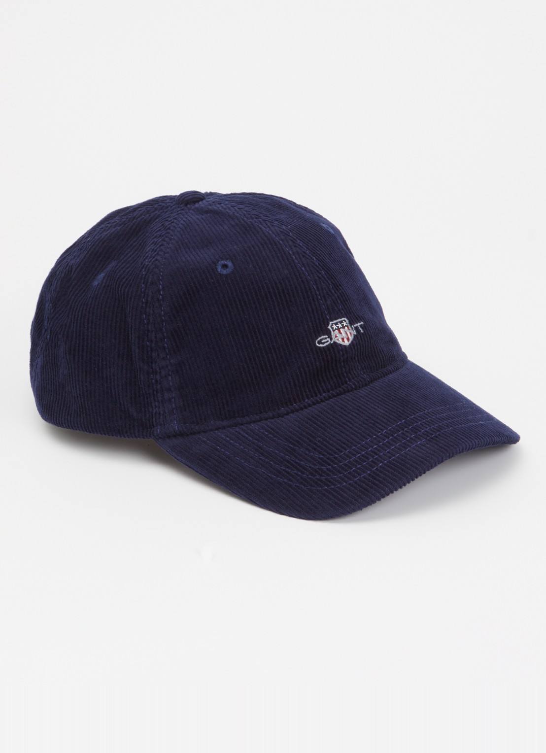 Gant Shield pet met  van corduroy met logoborduring - voorkant 2 donkerblauw