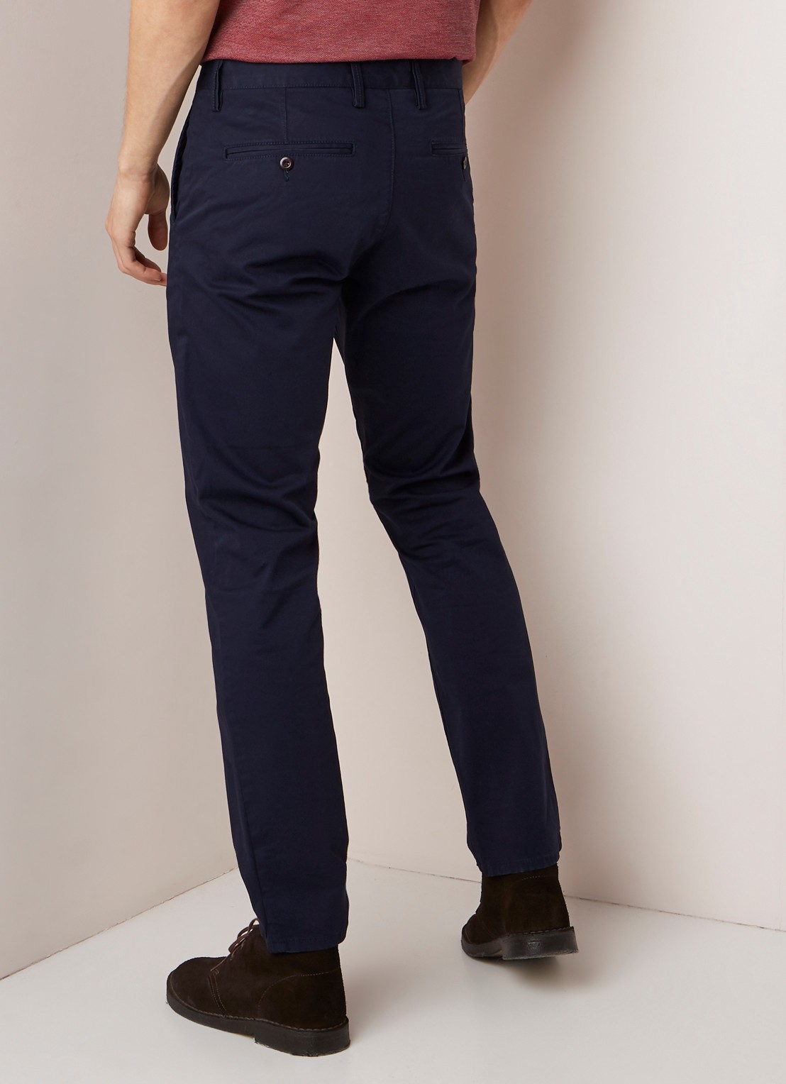 Gant Slim fit chino van katoen - achterkant donkerblauw