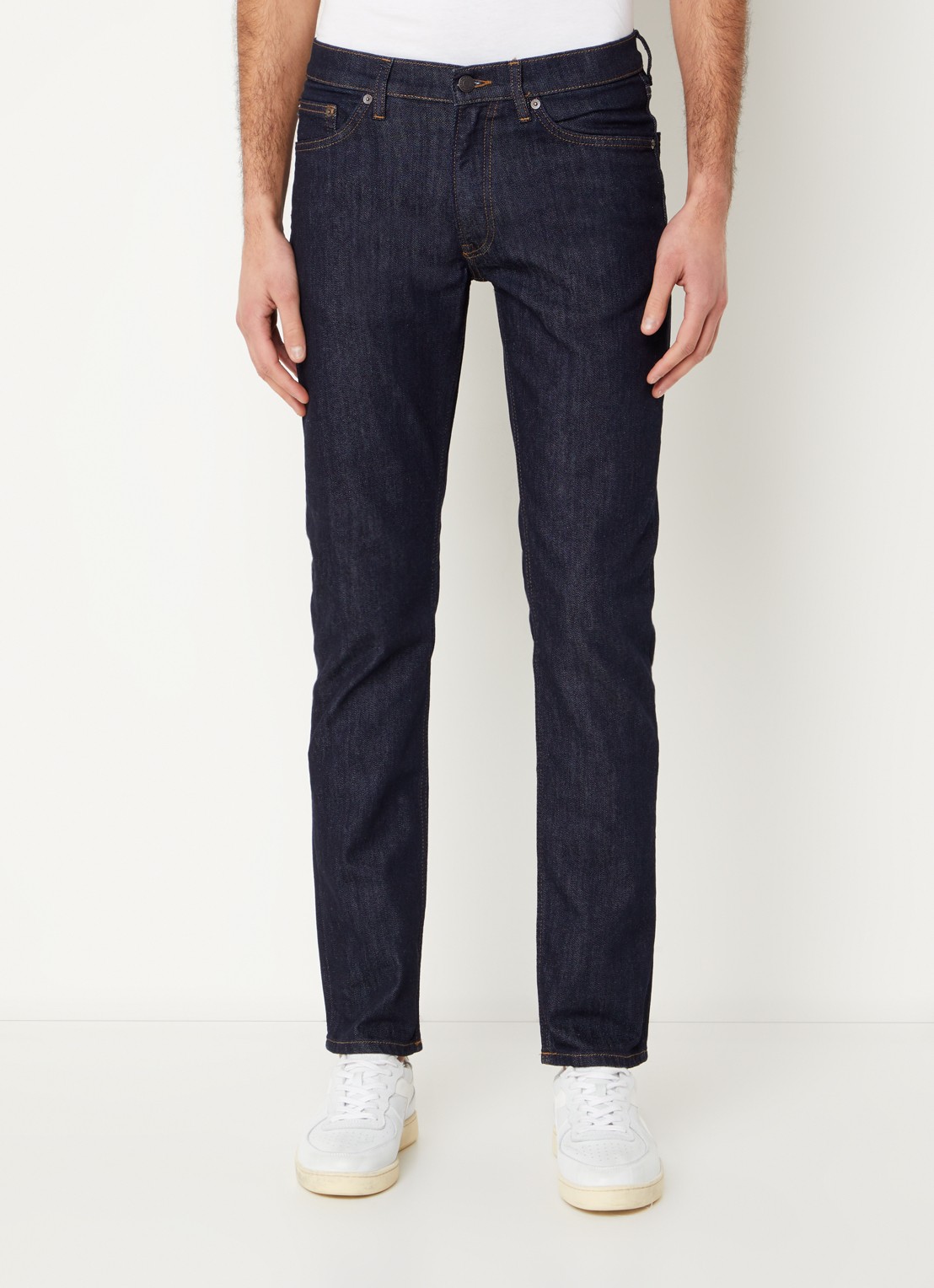 Gant Slim fit jeans met donkere wassing - detail 3 indigo