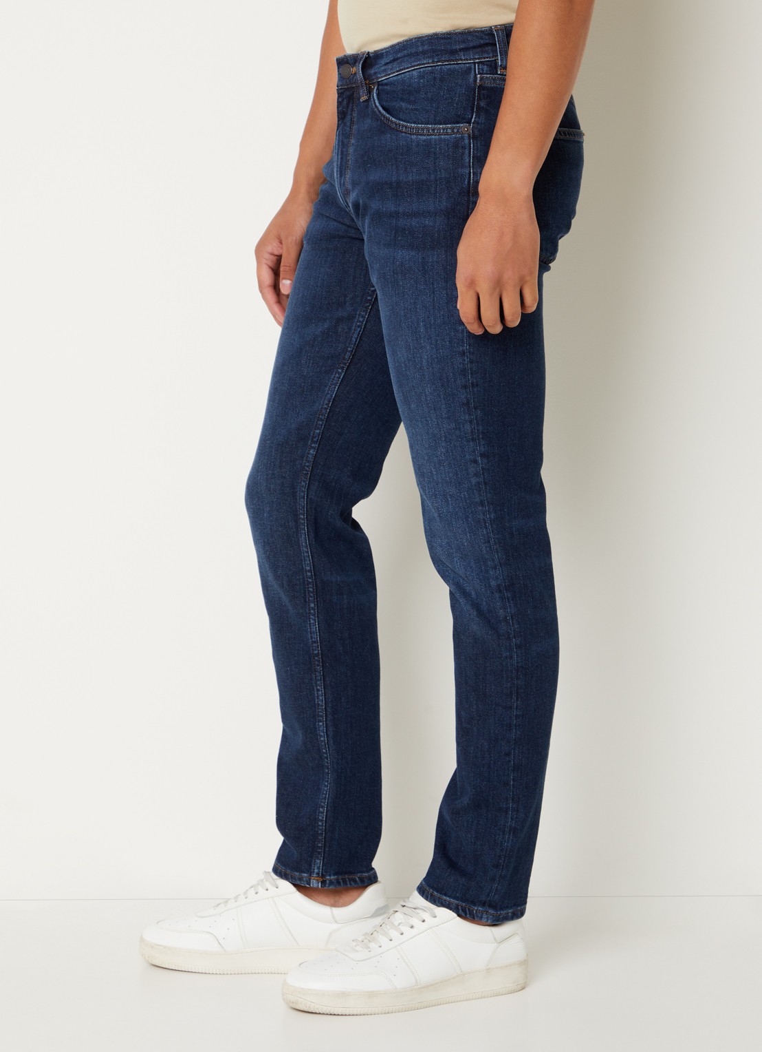 Gant Slim fit jeans met steekzakken - detail 5 donkerblauw