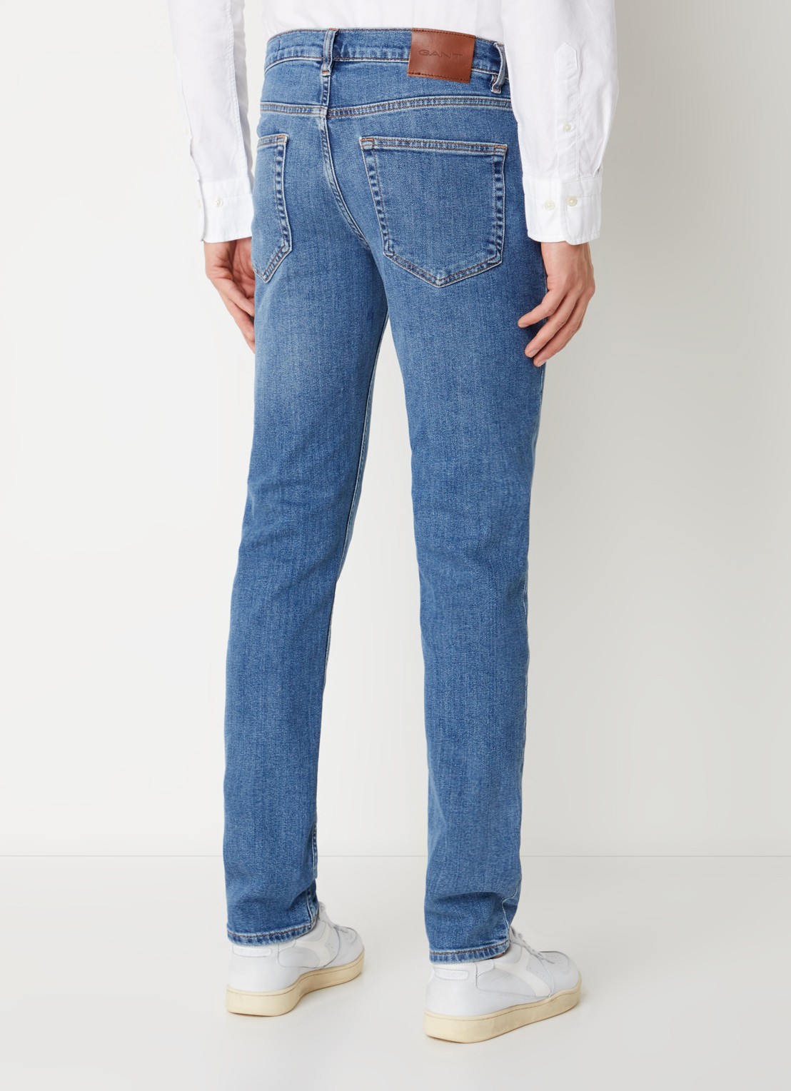 Gant Slim fit jeans met steekzakken - achterkant jeans