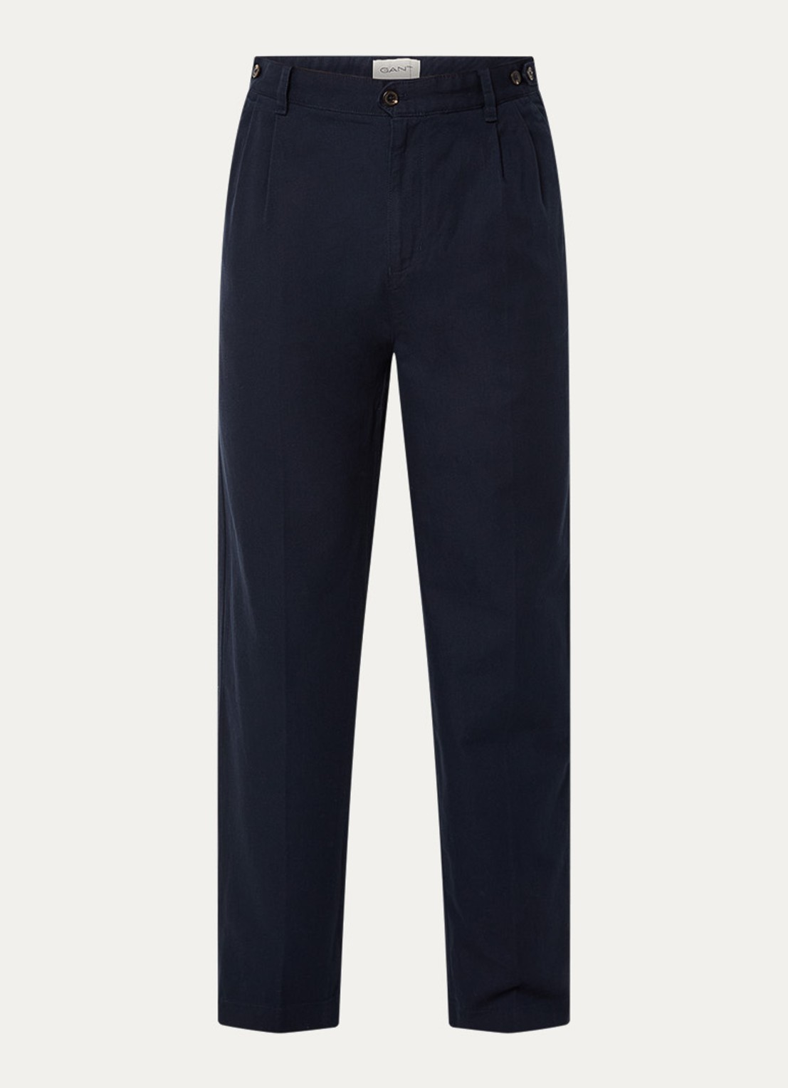 Gant Straight fit chino met steekzakken - voorkant 3 donkerblauw