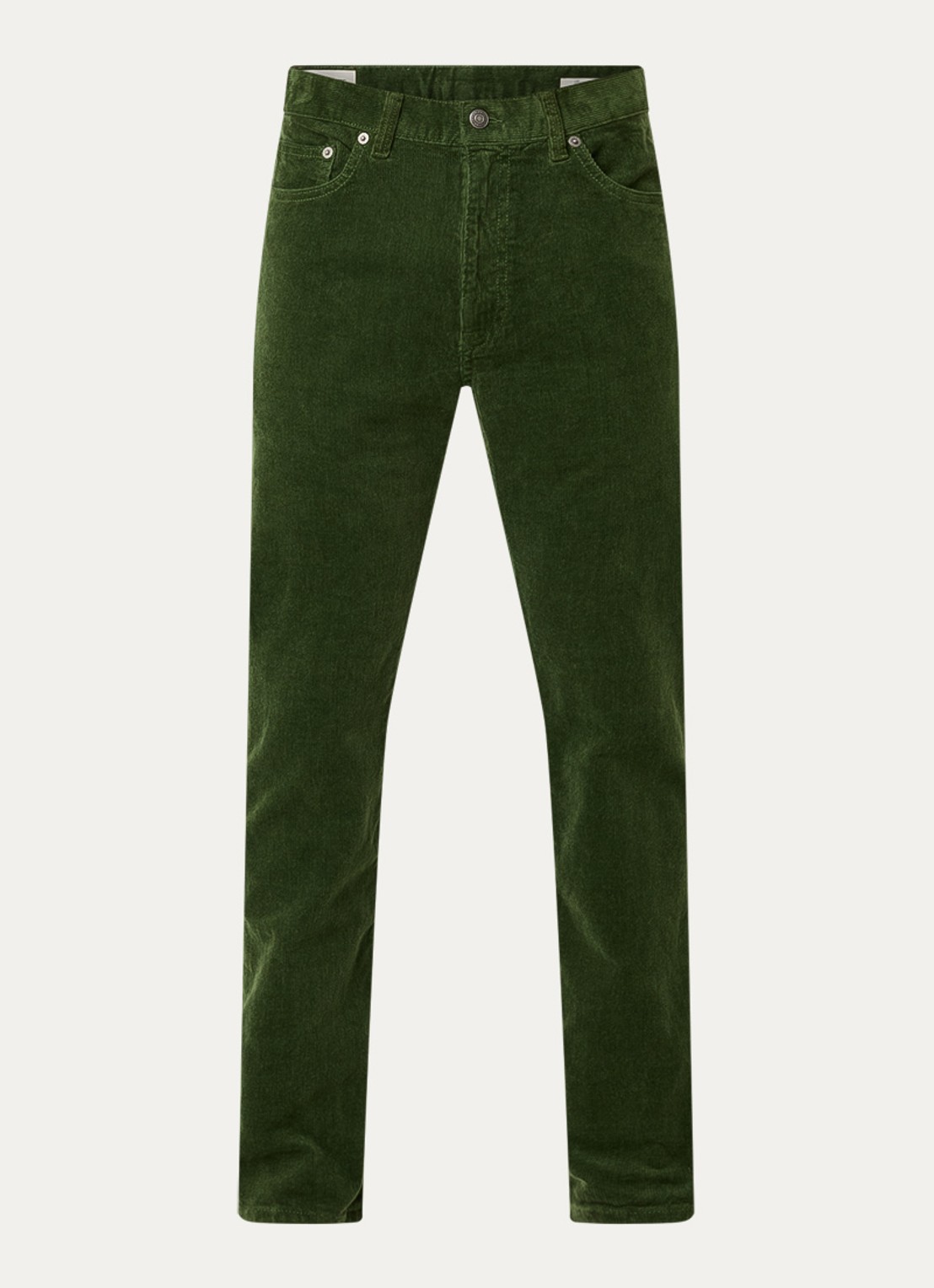 Gant Straight fit chino van corduroy  - voorkant 4 groen