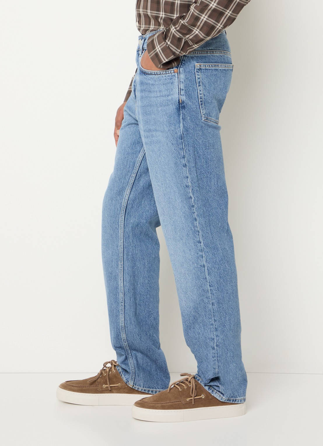 Gant Straight leg jeans met lichte wassing - detail 4 indigo