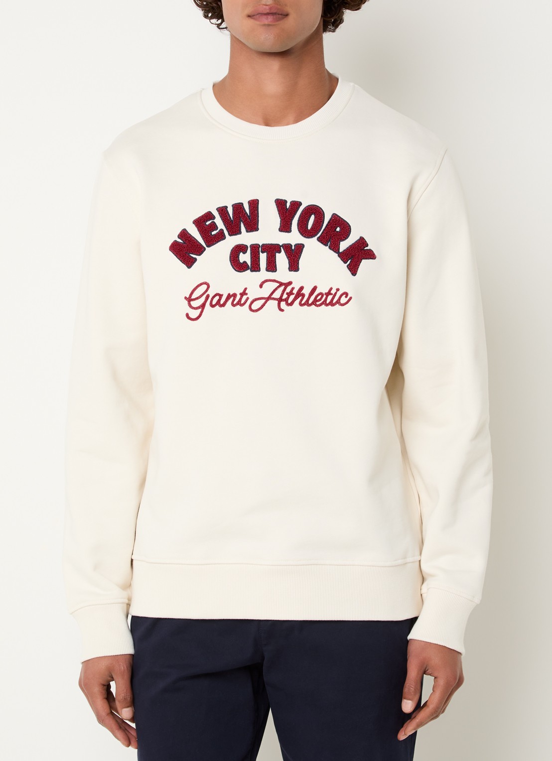 Gant Sweater met borduring - detail 4 creme