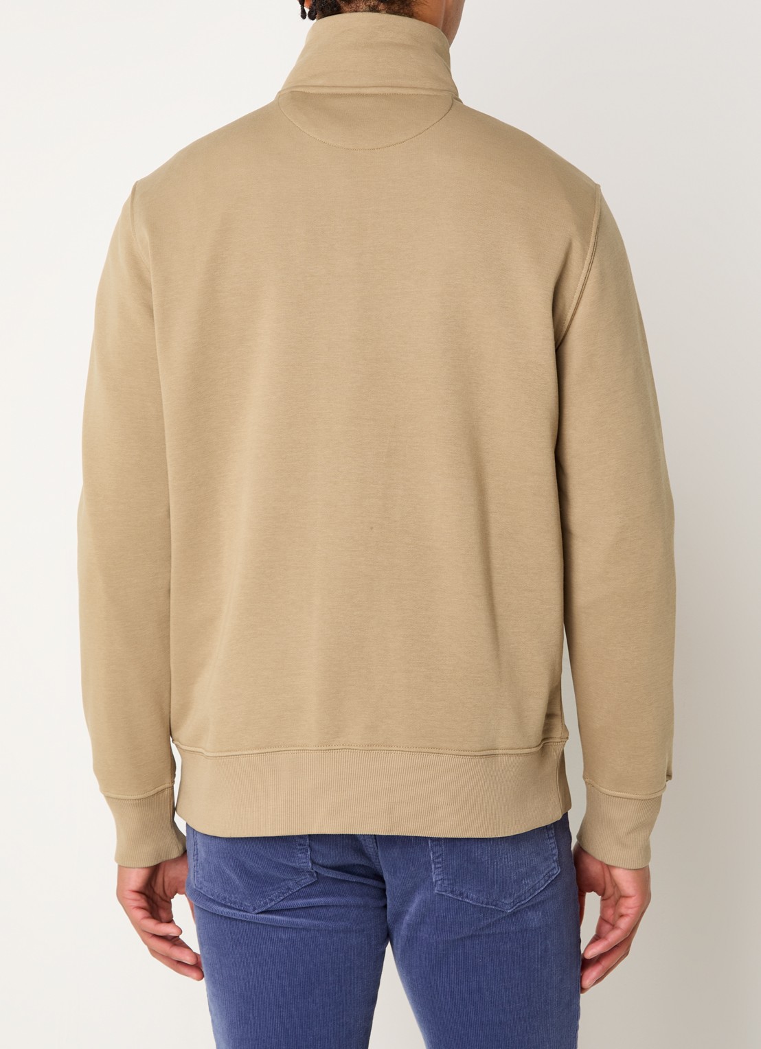 Gant Sweater met halve rits en logoborduring - achterkant 4 camel