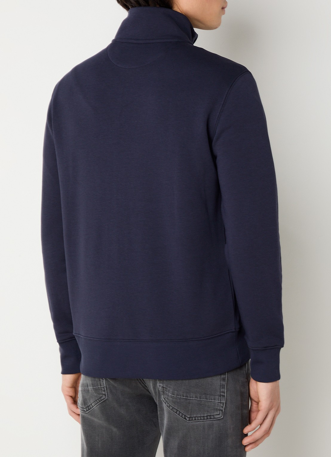 Gant Sweatvest met logo - achterkant 2 donkerblauw