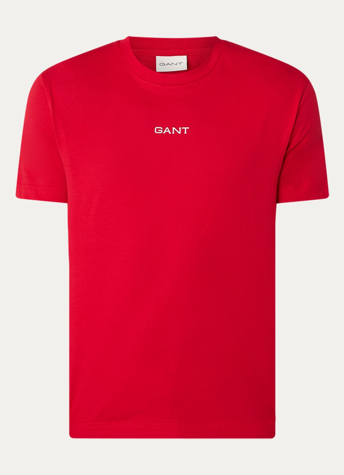 Gant T-shirt met logo - voorkant rood
