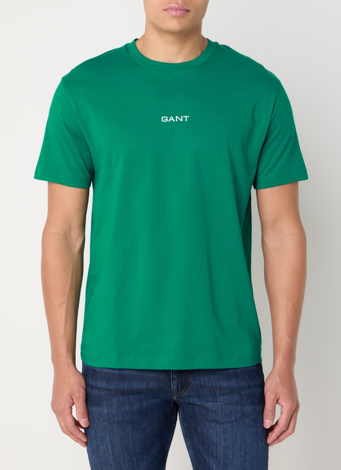 Gant T-shirt met logo - detail 3 groen