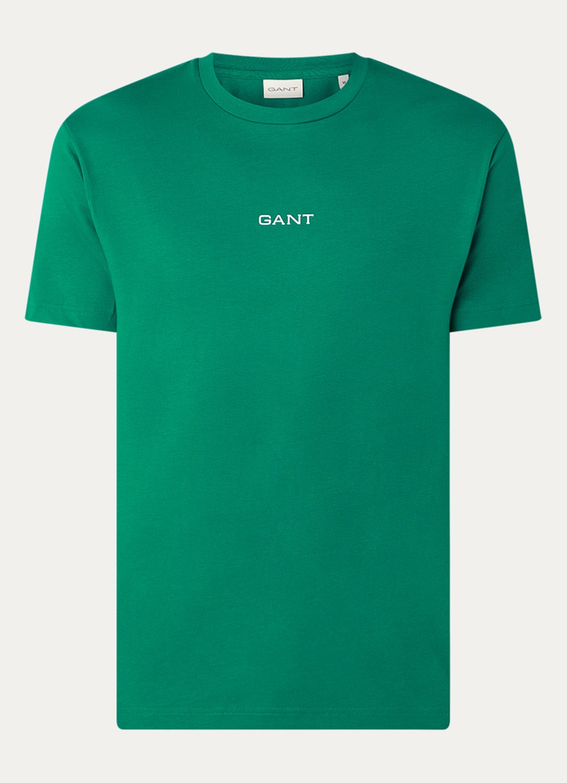 Gant T-shirt met logo - voorkant groen