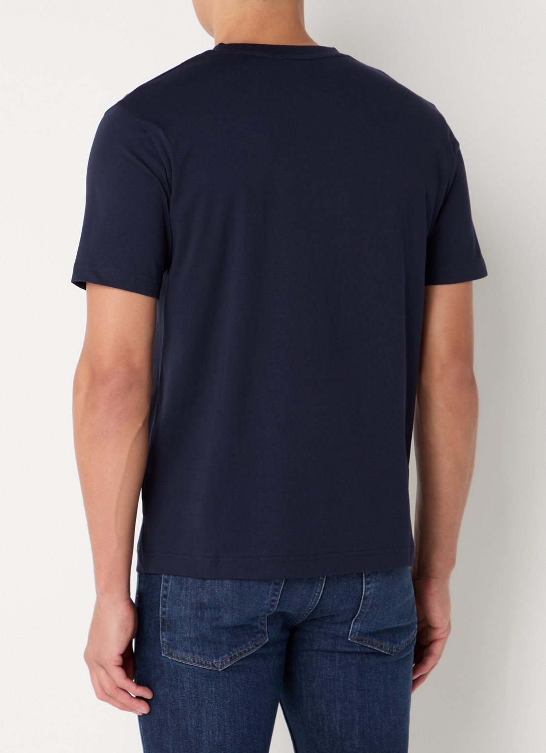 Gant T-shirt met logo - achterkant 4 donkerblauw