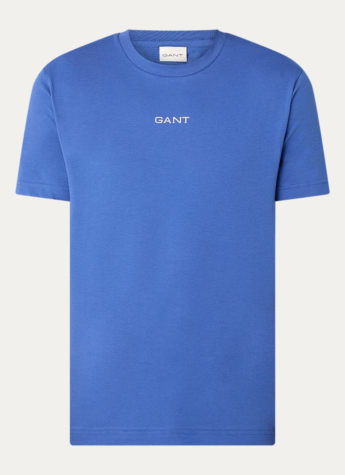 Gant T-shirt met logo - voorkant blauw