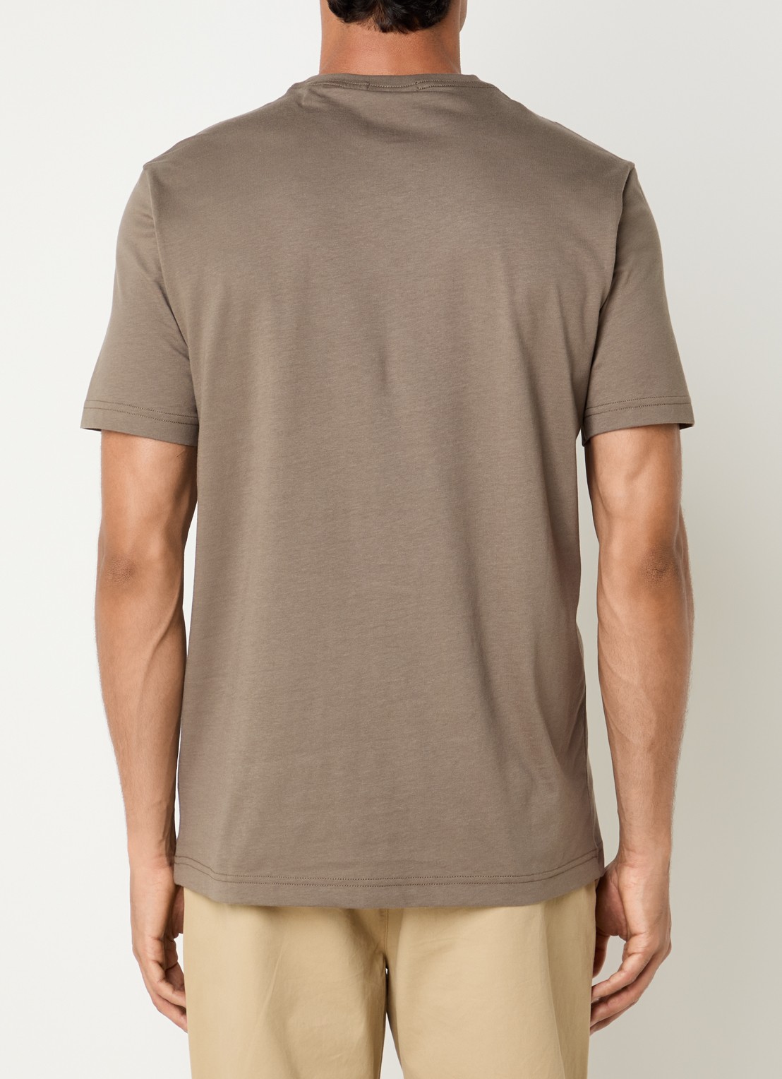 Gant T-shirt met logo - achterkant lichtbruin