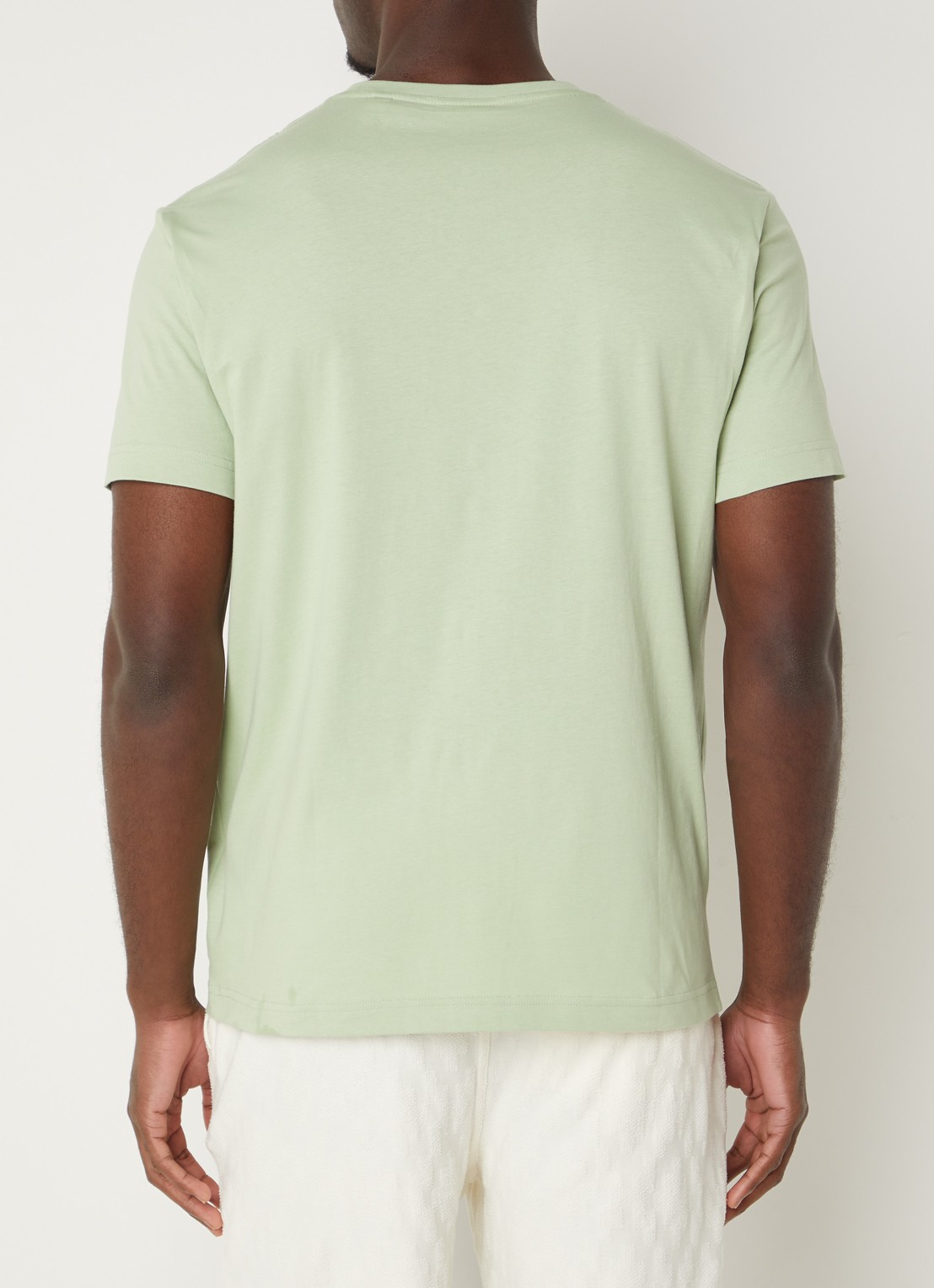 Gant T-shirt met logoborduring - achterkant 4 lindegroen