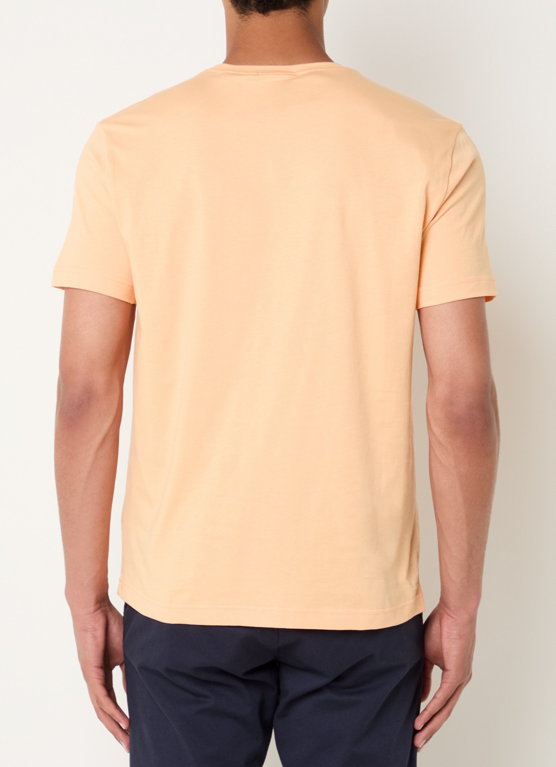 Gant T-shirt met logoborduring - achterkant 4 lichtoranje