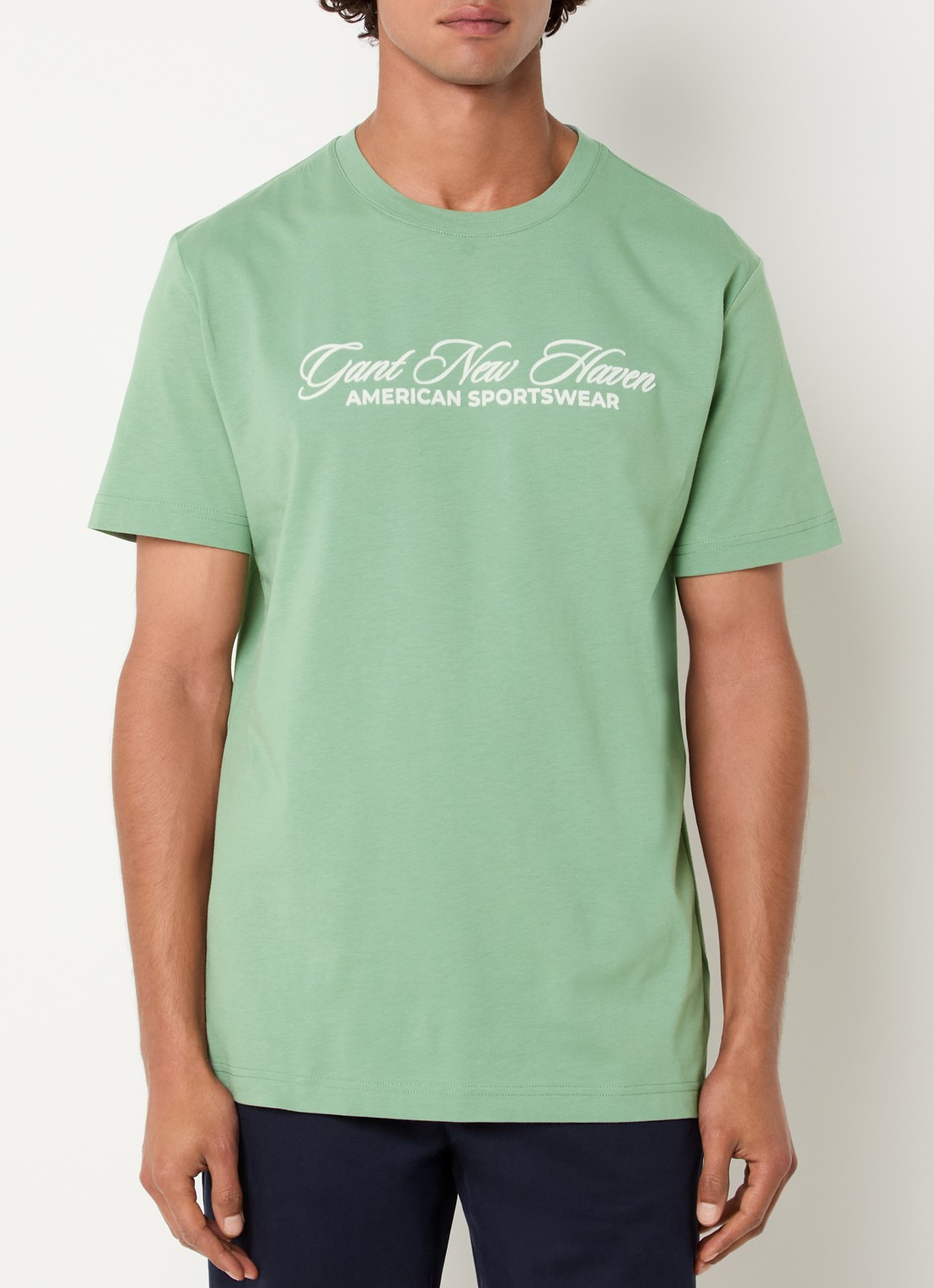 Gant T-shirt met print - detail 3 lichtgroen