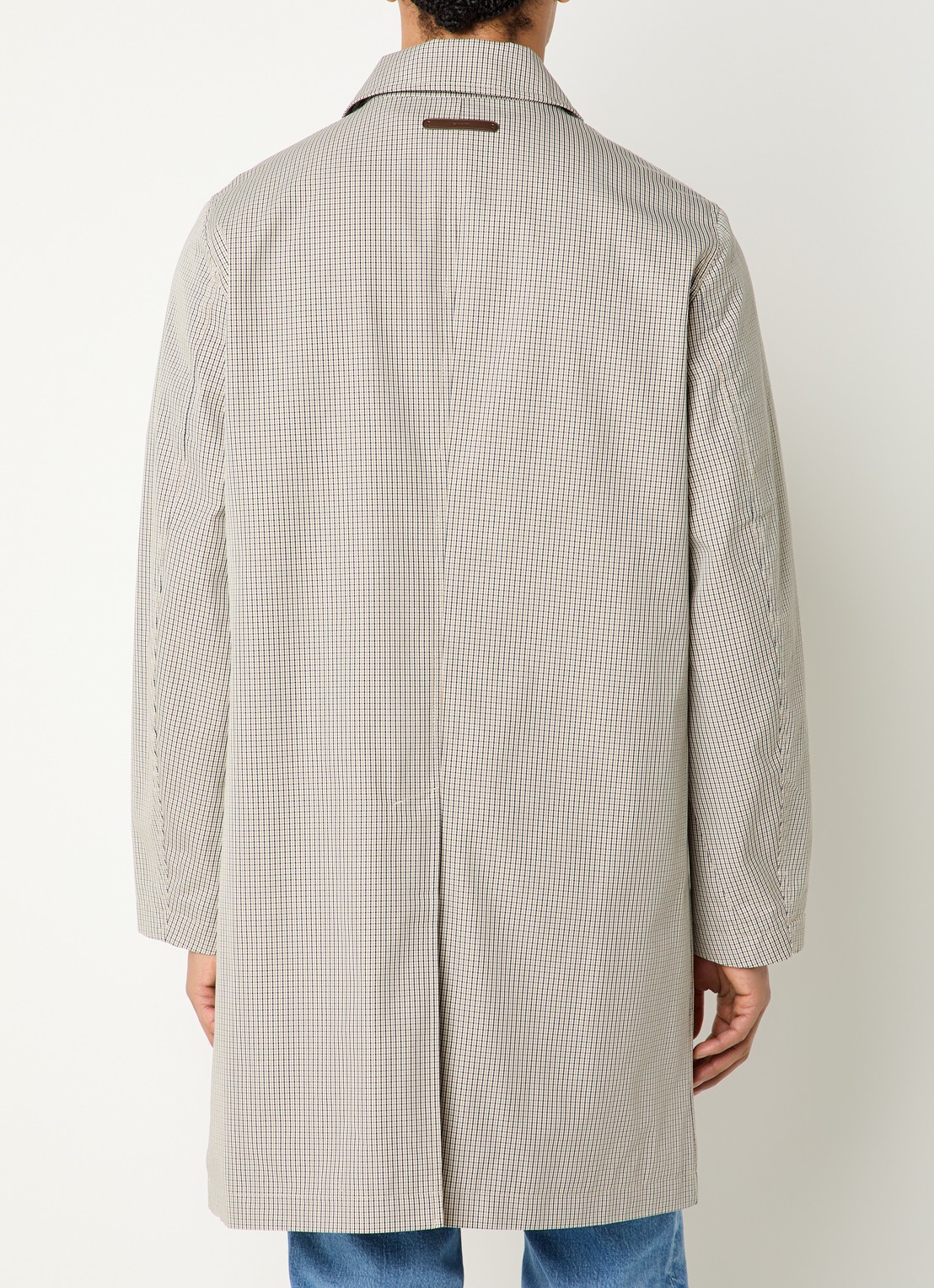 Gant Trenchcoat met ruitdessin en steekzakken - achterkant 4 beige