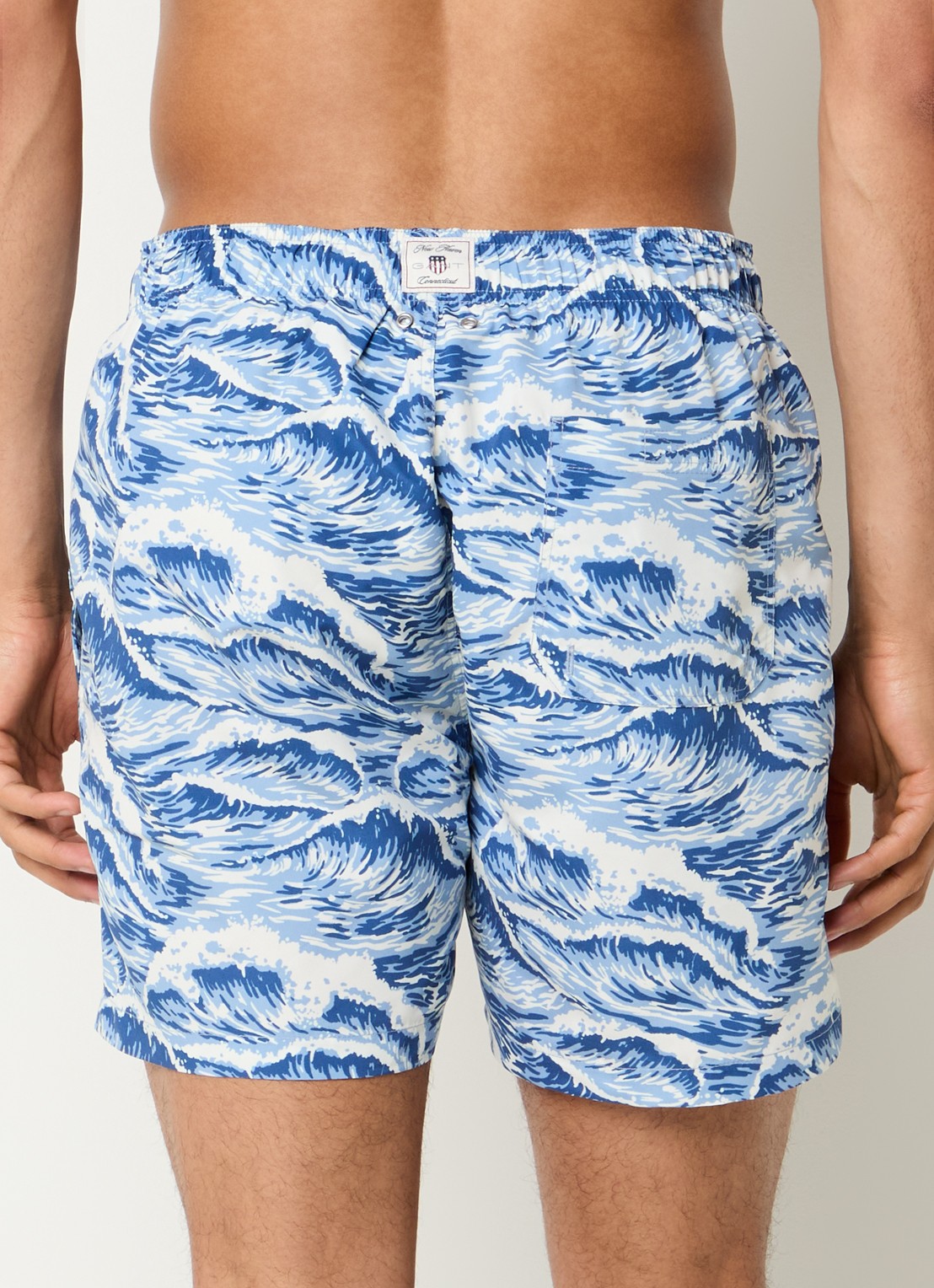 Gant Zwemshorts met print en steekzakken - achterkant indigo
