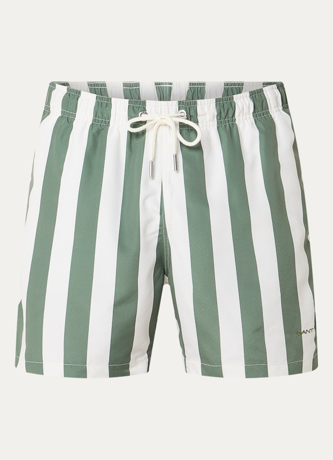 Gant Zwemshorts met streepprint en steekzakken - voorkant groen
