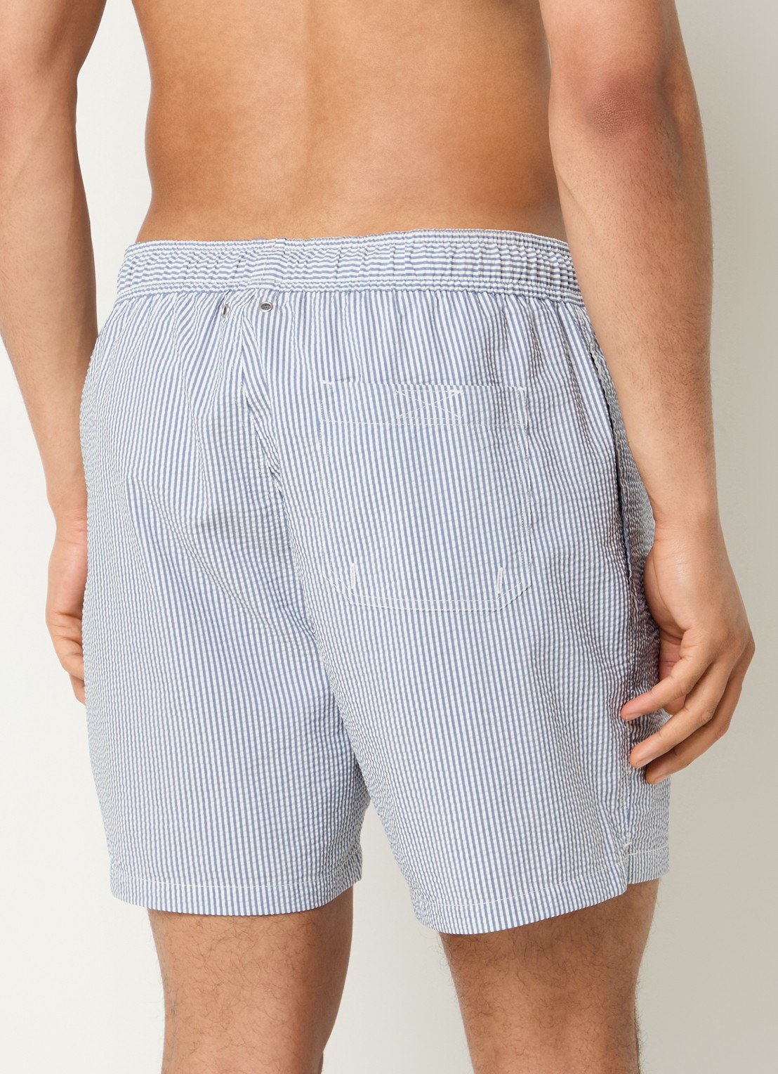 Gant Zwemshorts met streepprint en steekzakken - achterkant 4 indigo