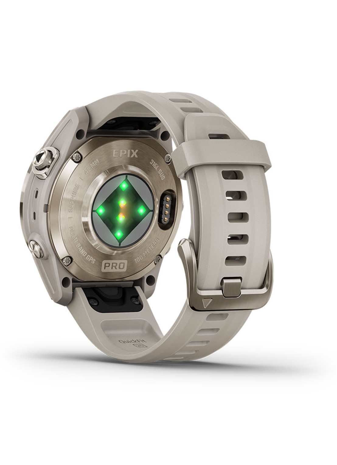 Garmin Epix Pro horloge 42 mm met saffierglas - detail goud