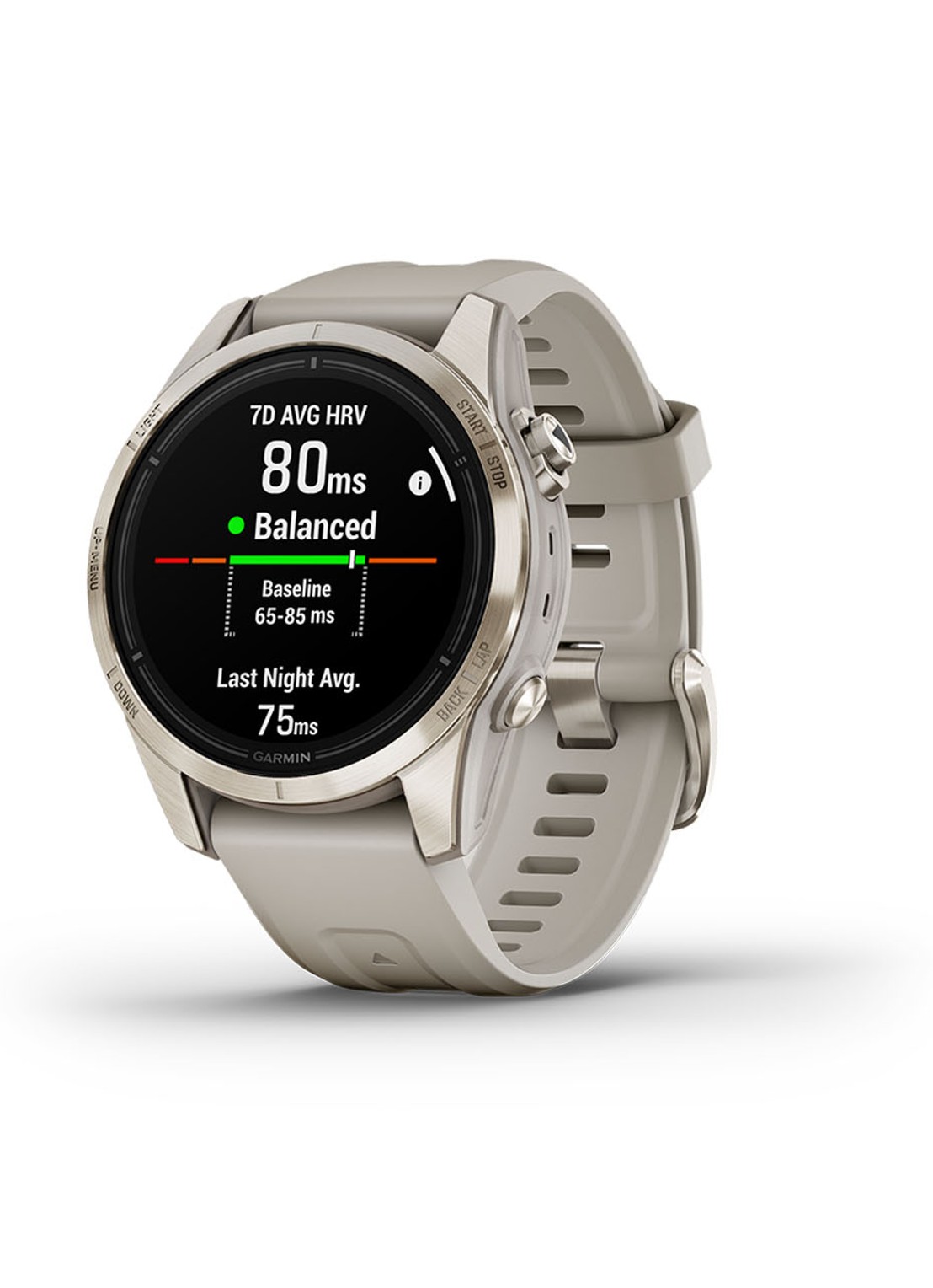Garmin Epix Pro horloge 42 mm met saffierglas - voorkant 7 goud