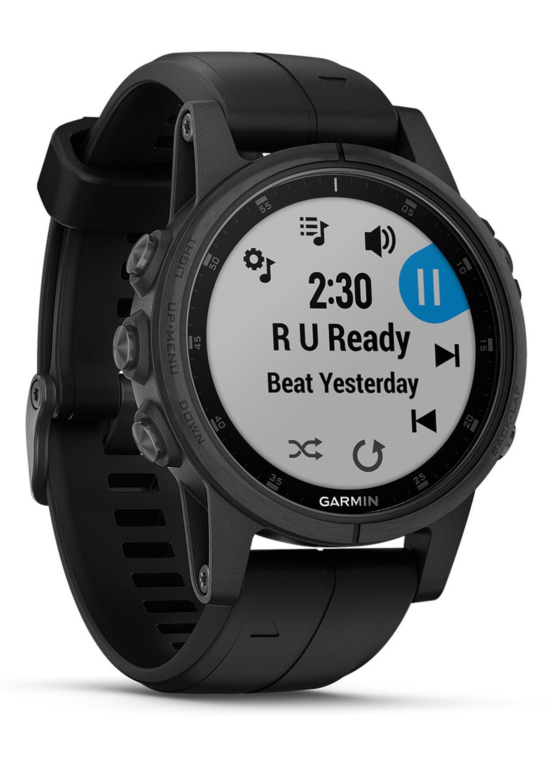 Garmin Fenix 5S Plus Sapphire smartwatch 010-01987-03 - detail 2 zwart
