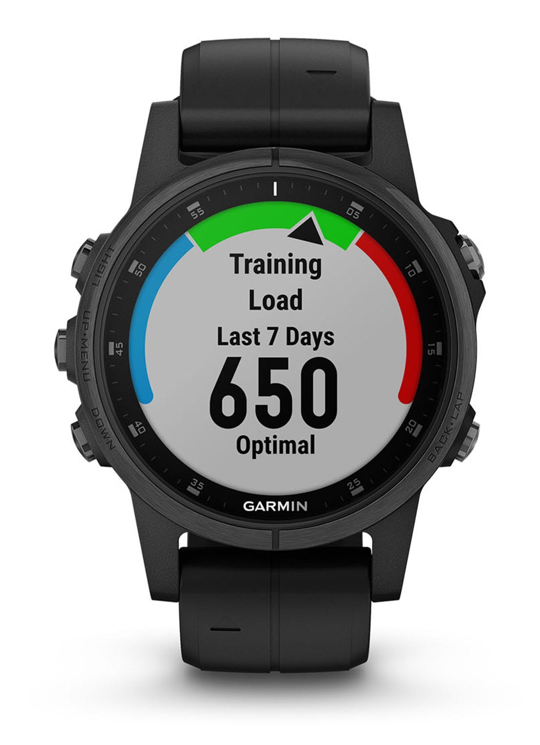 Garmin Fenix 5S Plus Sapphire smartwatch 010-01987-03 - voorkant zwart