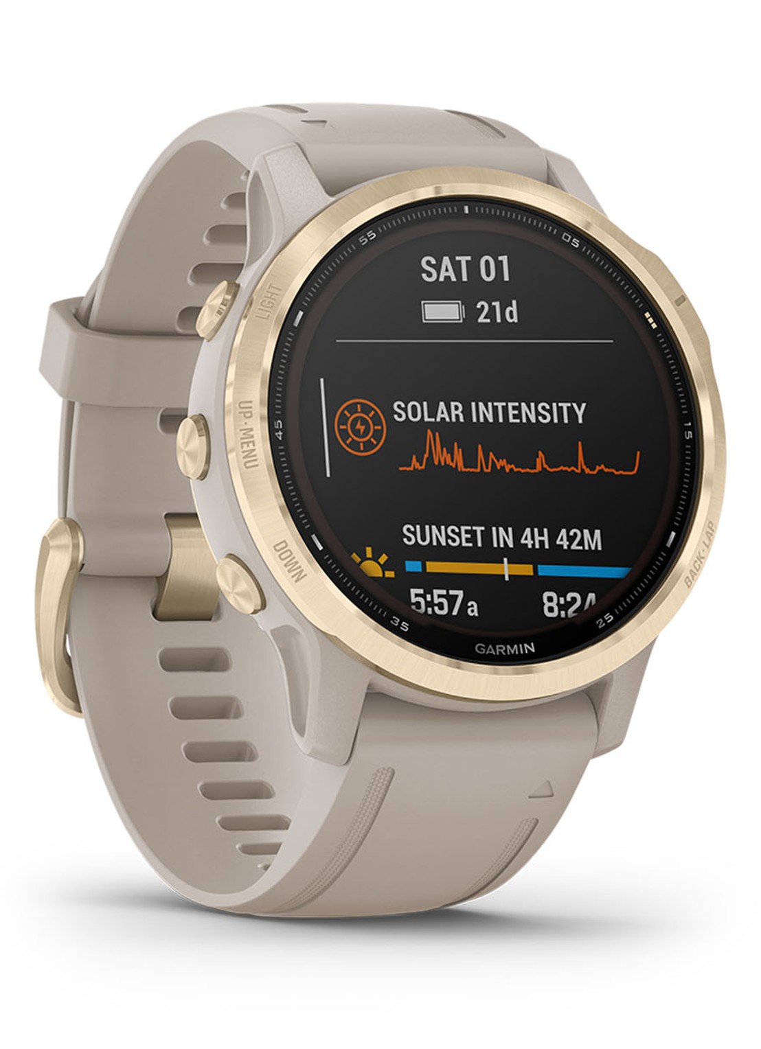 Garmin Fenix 6s Pro Solar smartwatch 010-02409-11 - detail 6 goud