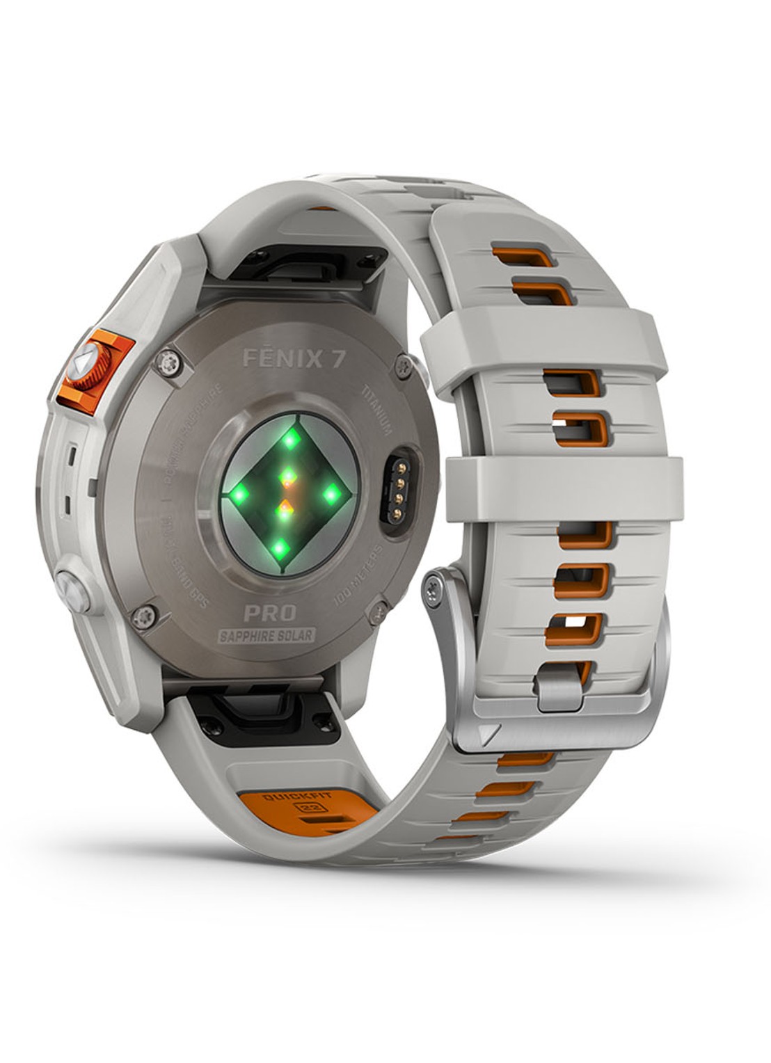 Garmin Fenix 7 Pro Sapphire Solar horloge 47 mm met saffierglas - detail grijs
