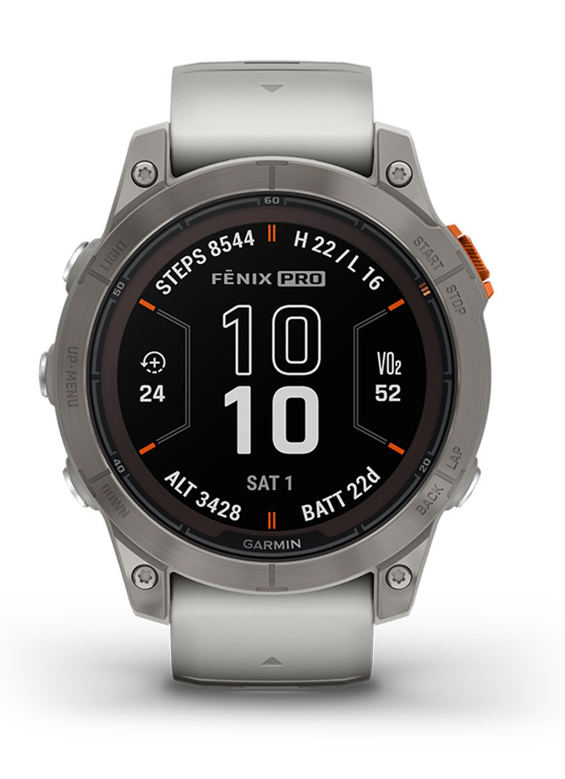 Garmin Fenix 7 Pro Sapphire Solar horloge 47 mm met saffierglas - voorkant 6 grijs